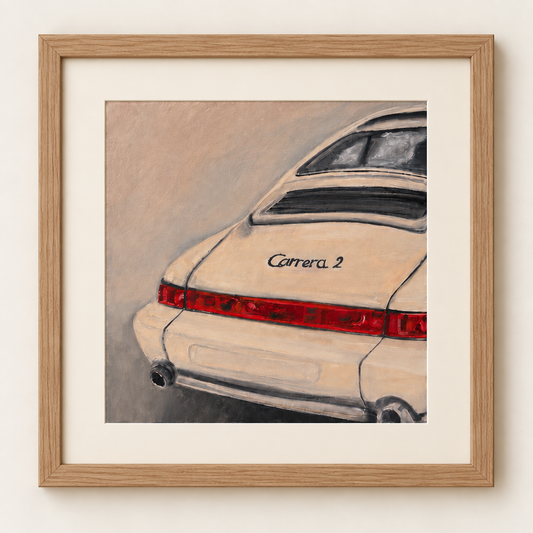 Porsche 911 (964) — Back view - Fine Art Print