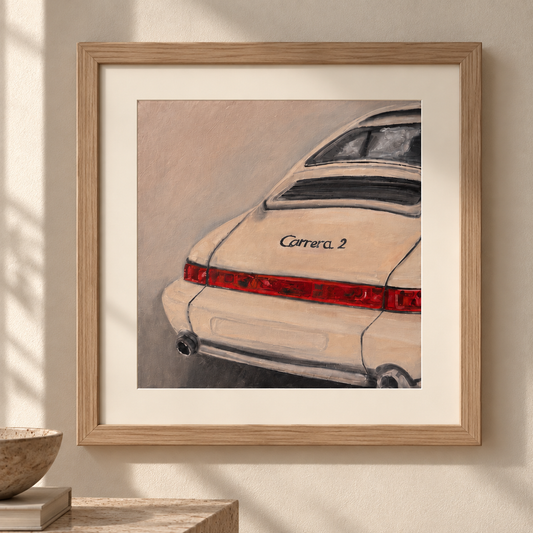 Porsche 911 (964) — Back view - Fine Art Print